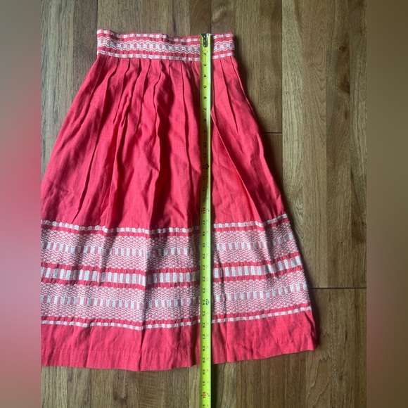 Vintage Embroidered Pink Skirt No Size Boho Cottagecore Farmhouse 1950’s - Picture 9 of 9